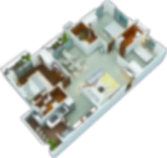 3 BHK Smart floor plan preview, 1,530 sq.ft saleable area, Myhna Orchid Gunjur Varthur Road
