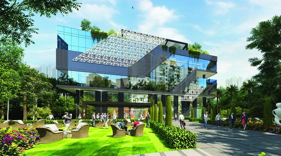 G+3 clubhouse with lounge lawn at Myhna Orchid, Gunjur Varthur Road