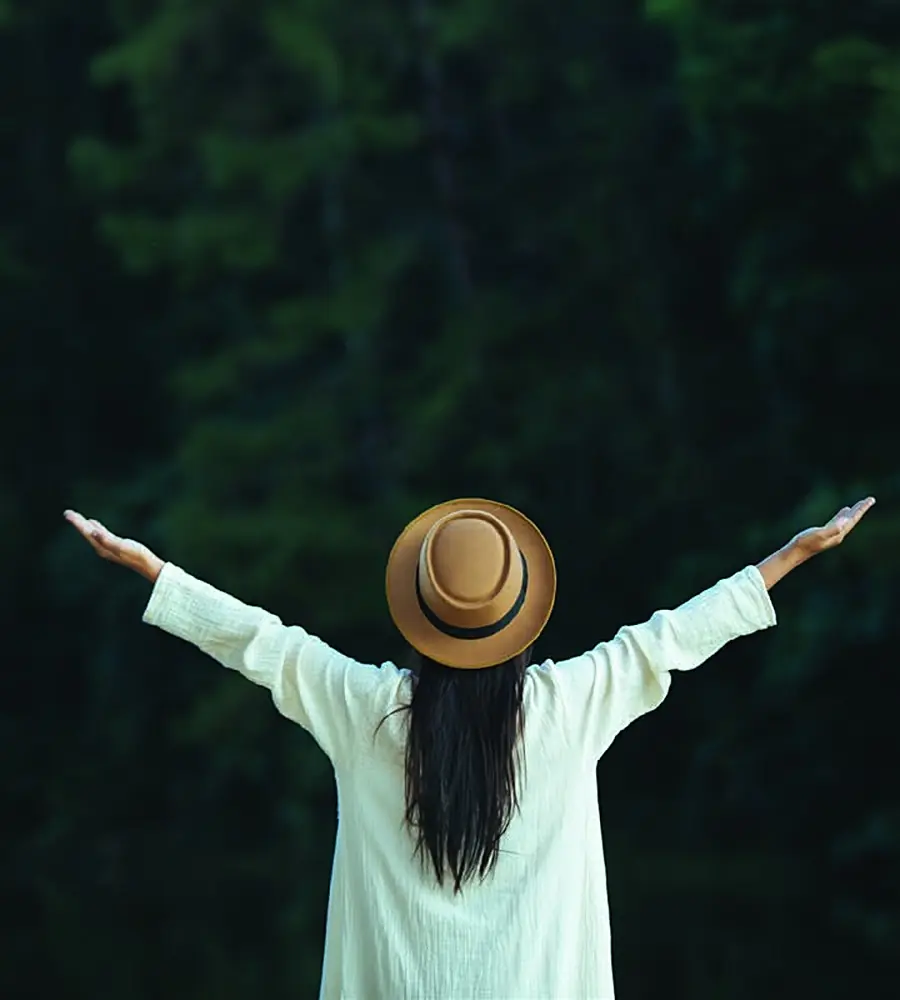 Resident enjoying the green open spaces at Myhna Orchid, Gunjur Varthur Road